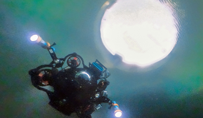 UAVグリーンレーザ計測の様子